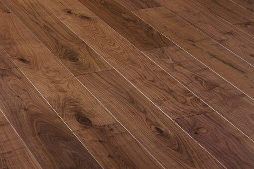 Laid Walnut wood flooring in a lacquered finish