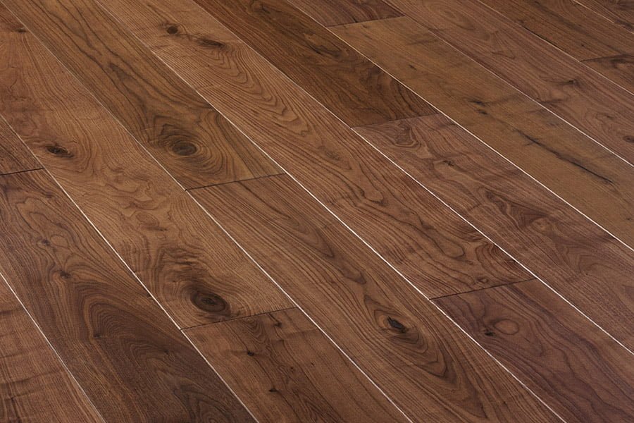 Laid Walnut wood flooring in a lacquered finish
