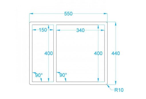 Clean-lined kitchen sink SCCA1534R6R0 - products scca1534r6r0