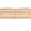 Cusco 1850mm 2 Drawer Oak Bathroom Unit - products 58126 oak sartory cusco cabinet 2 drawers 2 sinks 185x55x90 f high