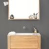 Quito Oak Wall Hung Vanity Unit 1200mm - Image 2
