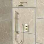XL Vision Neo Brushed Gold PVD Concealed Thermostatic Shower Set