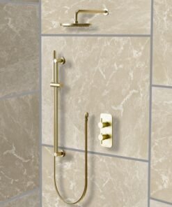 XL Vision Neo Brushed Gold PVD Concealed Thermostatic Shower Set