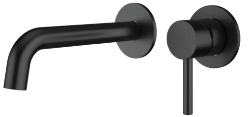 XL Vision Neo Matt Black Wall Mounted Single Basin Mixer - Image 3