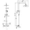 XL Vision Pro Gunmetal PVD Thermostatic Shower Set - Image 2