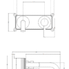 XL Vision Neo Gunmetal PVD Wall Mounted Single Basin Mixer - Image 2