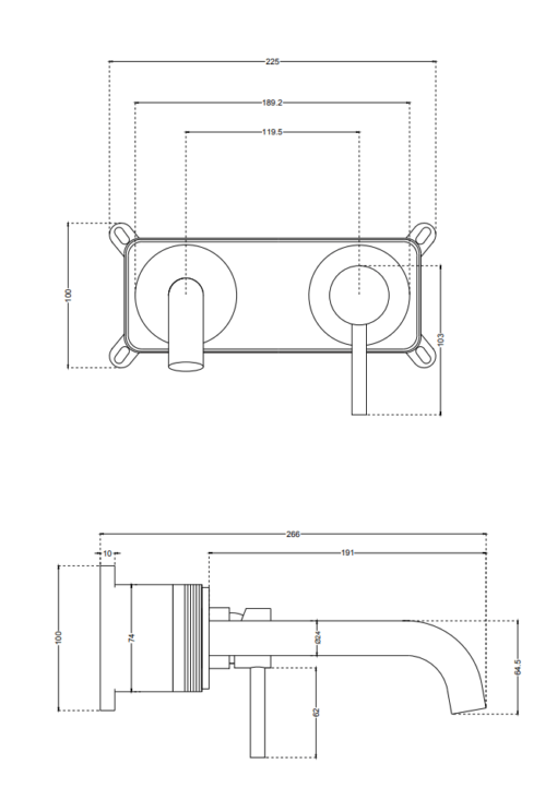 XL Vision Neo Gunmetal PVD Wall Mounted Single Basin Mixer - Screenshot 2023 05 03 120014