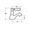 Margam Chrome Bath/Basin Mixer - Image 4