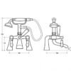 Margam Chrome Bath Shower Mixer - Image 3