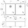Kent 340x400mm+340x400mm Stainless Steel - Image 2