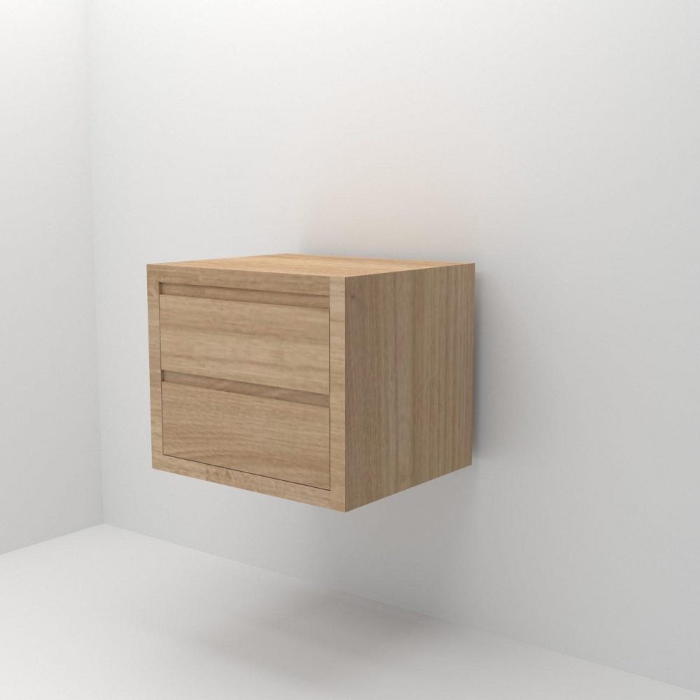 XL Vision - Bion Solid Oak Vanity Unit with 2 Drawers 600mm - 600 B
