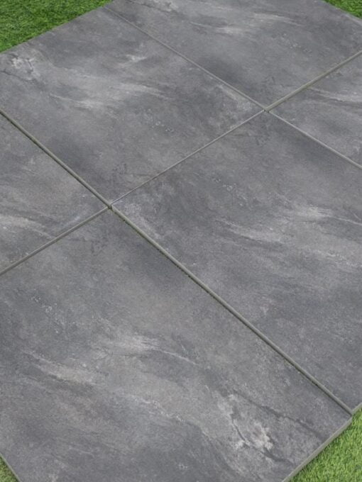 Turbulent Black Outdoor Porcelain Sold by Crate £35.00 Exc VAT per m2 - EB2