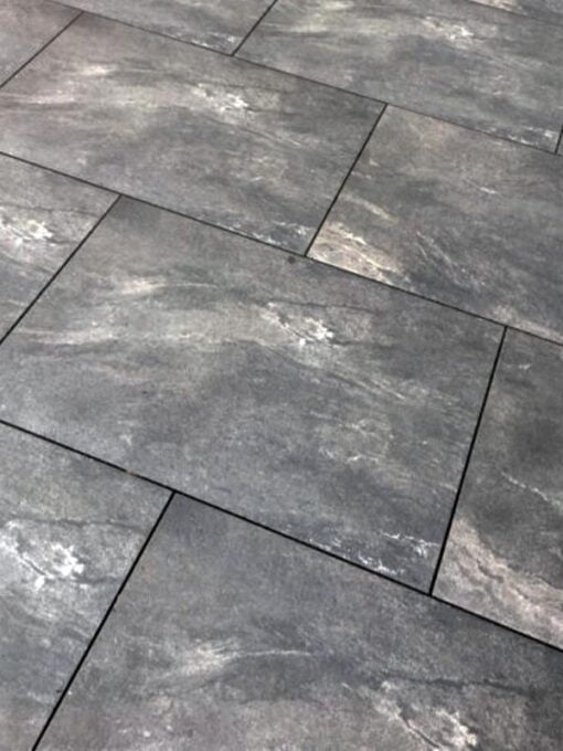 Turbulent Black Outdoor Porcelain Sold by Crate £35.00 Exc VAT per m2 - EB3