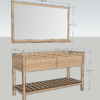 XL Vision Cleon Freestanding Oak Vanity Unit - Image 4