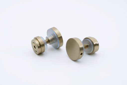XL Vision Brushed Gold PVD Double Door Application Set for Corner Shower - XLC07081 scaled