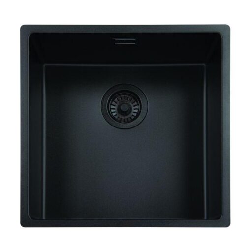 Lewes Kitchen Sink 400x400mm Black - black 400x400 1