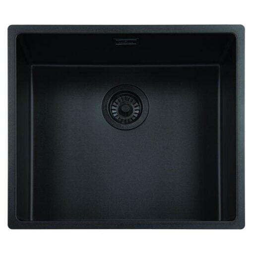 Lewes Kitchen Sink 500x400mm Black - black 500x400 1
