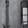 XL Vision Neo Matt Black Thermostatic Shower Set - Image 3