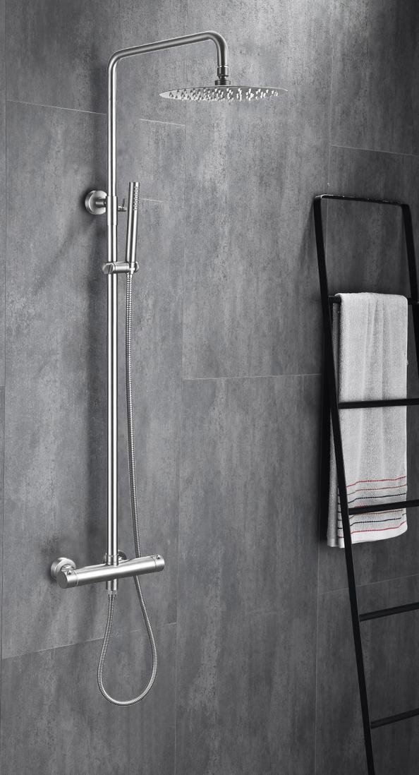 Neo Thermostatic Shower Set Stainless Steel