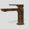 computer generated bronze tap with white background