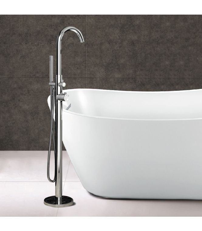 Neo-Freestanding Bath Shower Mixer Chrome - Neo Freestanidng Bath Shower Mixer 2