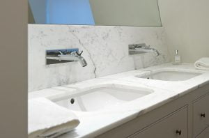 Unveiling the Beauty: A Guide to Marble Stone Finishes - Carrara Marble Bathroom Vanity top Application