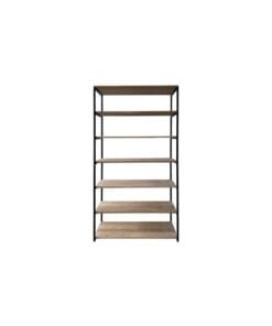 metal shelving unit wood and metal bookcase