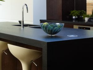Kitchen Countertops - Leather Absolute Black Granite