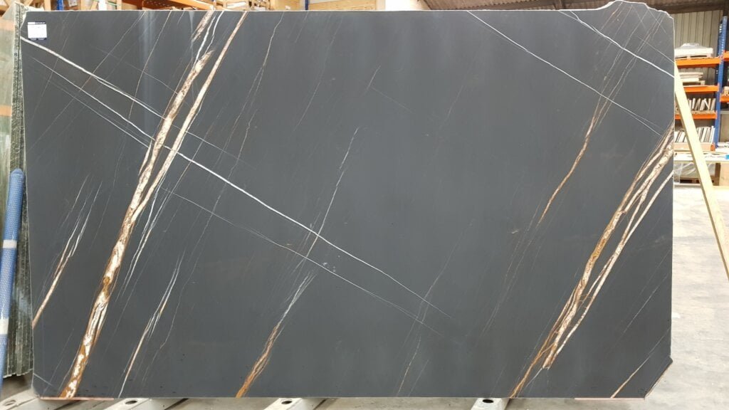 Sahara Noir Honed Marble Slab | Natural Angle