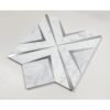 Carrara C & Brushed Steel Mosaic Tile - Image 2