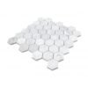 Carrara C Honed Marble Hexagon Mosaic Tile - Image 2